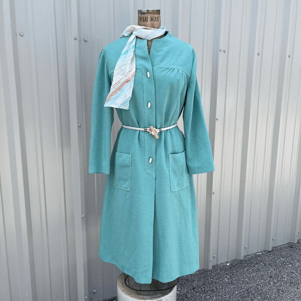 VTG 1960s Kay Windsor Dress, Belt & Scarf Stewardess Costume
